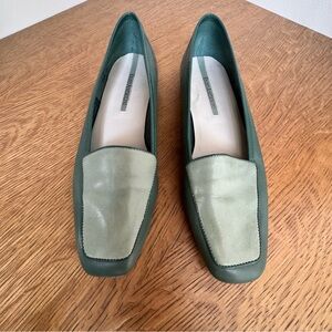 Enzo Angiolini Green Flats Modern Slip-On Loafers